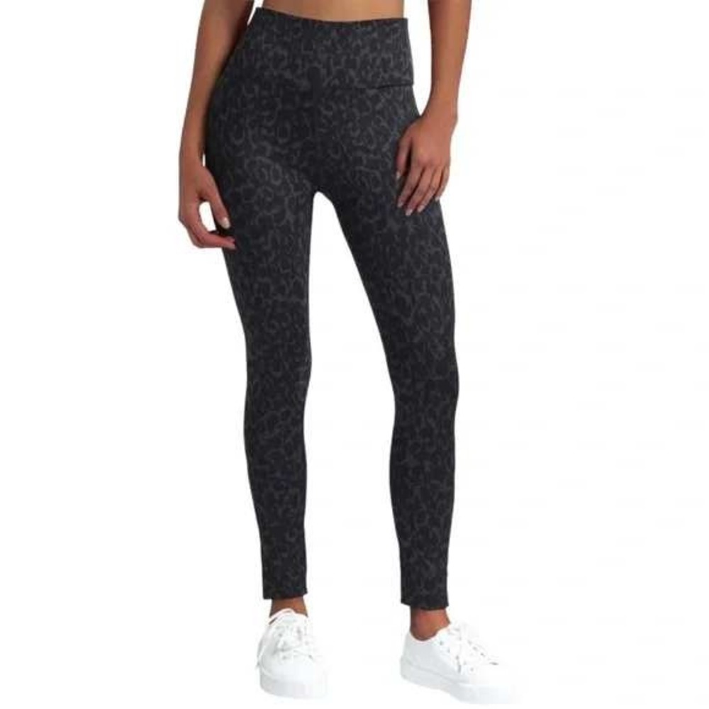 H. Halston Studio‎ High-Rise Black Leopard Leggings Womens Small -Fashion NWT